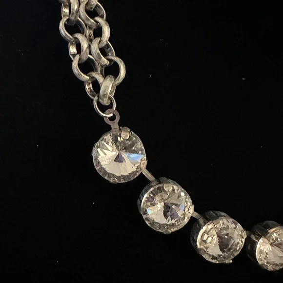 Crystal & Silver statement necklace - Picture 3 of 13